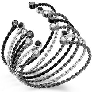 ABS by Allen Schwartz Two-Tone Crystal Bangle